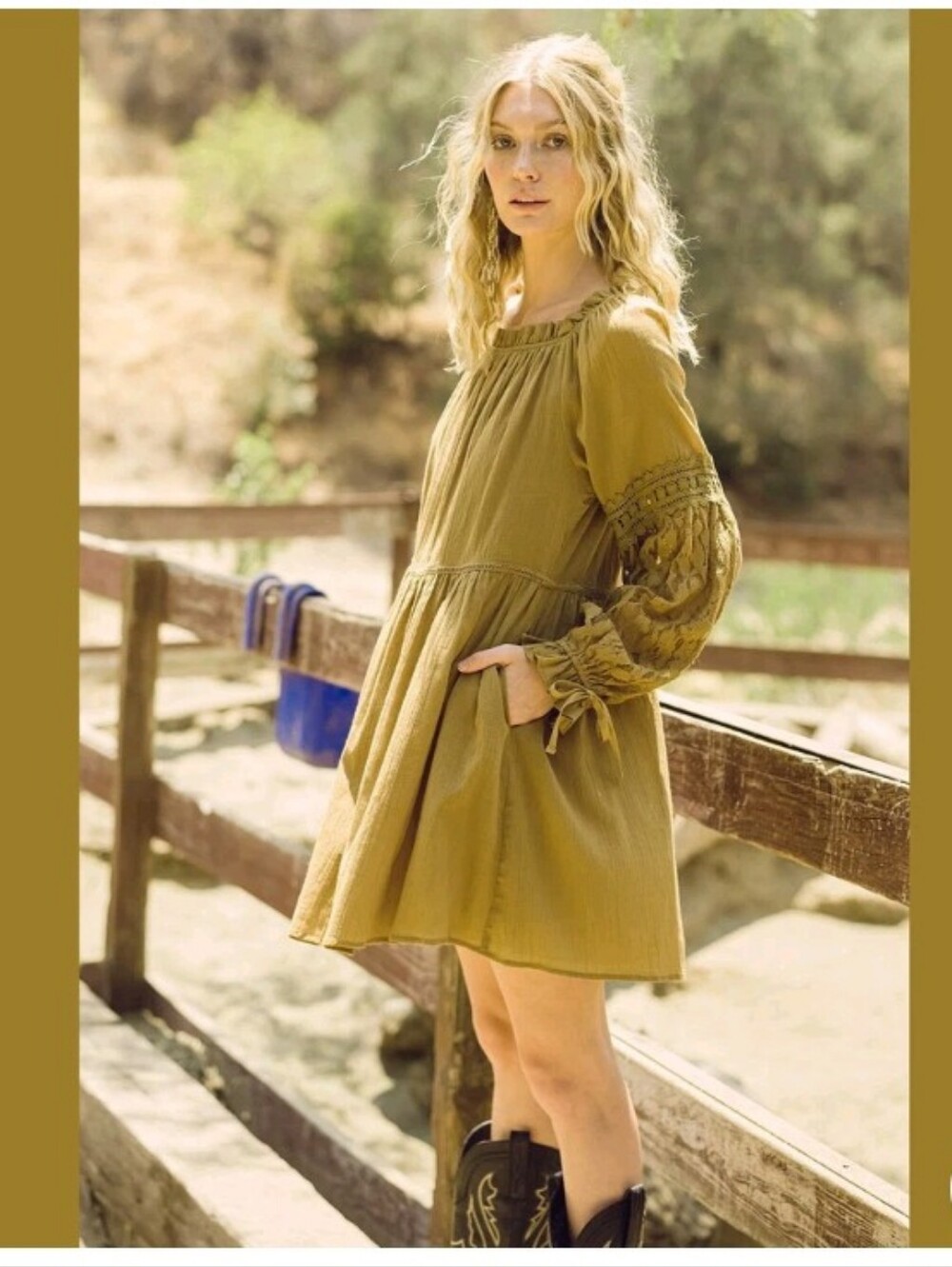 Listicle Boho Mini Dress Sz M